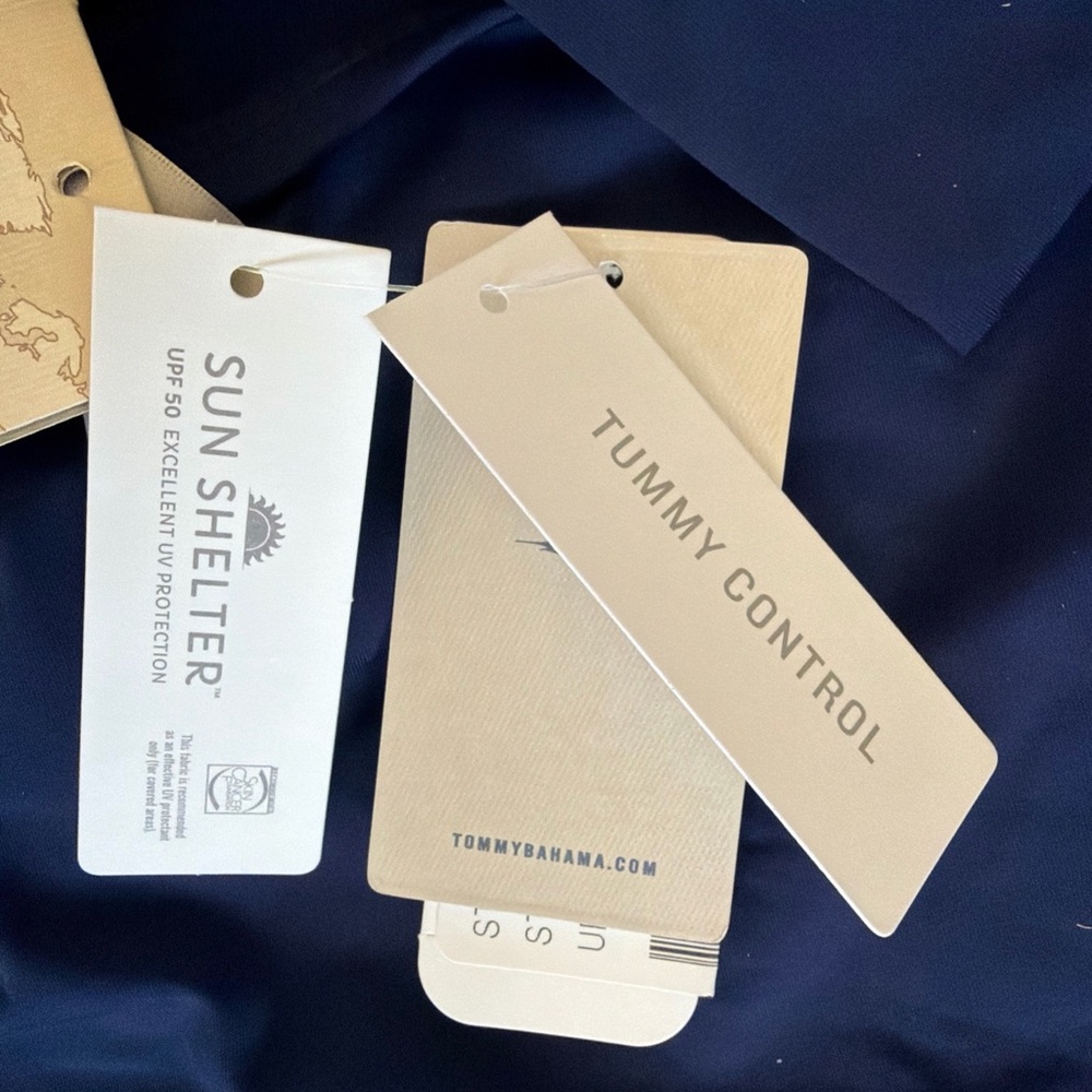 Tommy Bahama Navy Swimsuit - Picture 6 of 11